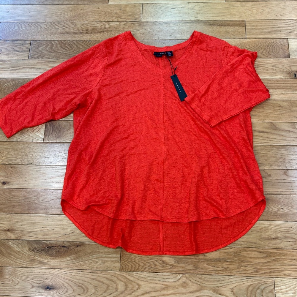 Tahari V Neck Top- New With Tag